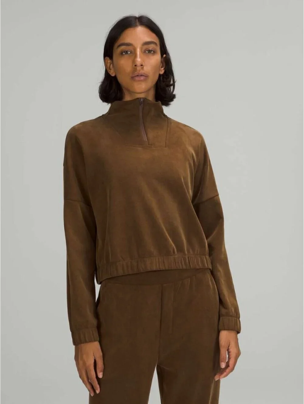 Lululemon lab Cropped Half-Zip - Deep Artifact